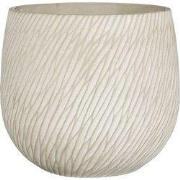 Mica Decorations Bloempot Elio - 21x21x19 cm - cement - Licht Grijs