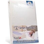 H&D Dubbel Jersey Hoeslaken - Creme Lits-jumeaux 180x200cm - 100% Kato...