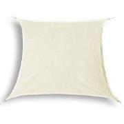 hanSe® Schaduwdoek Vierkant Waterafstotend 3,6x3,6 m Zonnedoek Creme