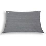 hanSe® Schaduwdoek Rechthoek Waterdoorlatend 2x5 m Zonnedoek Grijs