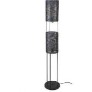 Vloerlamp 150cm - Bruin/Zwart - Metaal - 2-Lichts - Giga Meubel