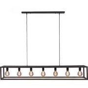Hanglamp 7-Lichts - Rechthoekig Frame - Zwart - Lamp Mikey
