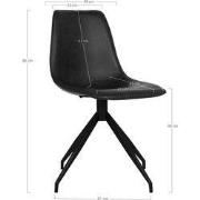 Eetkamerstoel PU-Leer - Zithoogte 48cm - Stoel Monaco