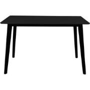 Eettafel 120cm Zwart - Rechthoekige Tafel - Tafel Vojens