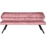 Eetkamerbank Velvet Roze - Zithoogte 50cm - 3 Personen - 180cm