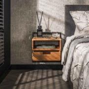 Nachtkastje Acaciahout Naturel - 1 Lade - Kast Air Solid