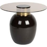 Bijzettafel Rond 50cm - Bruin - Set Van 2 - 50x50x40cm - Mohra