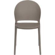 Tuinstoel Kunstof Grijs - Zitdiepte 43cm - 52x45x82cm - Sjoerd - Set v...