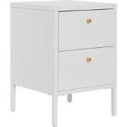 Nachtkastje Wit Metaal - 40x40x60cm - Dalby