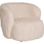 Fauteuil Off White Imitatiebont - Zithoogte 42cm - Setubal