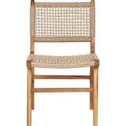 Eetkamerstoel Zonder Armleuning - Naturel Teak - Derby - Set van 2