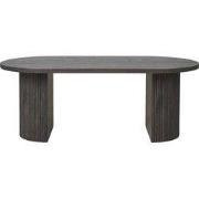 Salontafel Ovaal - Donkerbruin - 60x120x45cm - Boavista