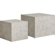 Salontafel Beige Marmerlook - Set Van 2 - Prague