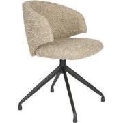 Eetkamerstoel Bruin Stof - Zithoogte 51cm - Balado - Set van 2