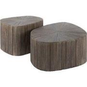 Salontafel - Vierhoekig - Set Van 2 - Donkerbruin - Maya XL