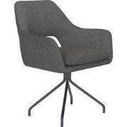 Housecraft Living Mos Eetkamerstoel Draaibaar Metaal Spider Grijs