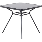 LIVO  - Tuintafel - Zwart - 80 x 80 cm - Staal
