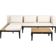 BRACCIANO - Loungeset 3-zits - Lichtbeige - Gecertificeerd acaciahout