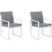 PANCOLE  - Tuinstoel set van 2 - Grijs - Polyester