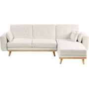 KAARINA - Hoekbank - Wit - Linkszijdig - Polyester