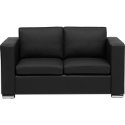 HELSINKI  - Tweezitsbank - Zwart - Leer