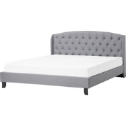 BORDEAUX  - Tweepersoonsbed - Lichtgrijs - 180 x 200 cm - Polyester