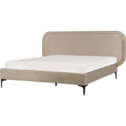 SUZETTE - Tweepersoonsbed - Taupe - 140 x 200 cm - Polyester