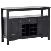 TIMBOON - Wijnkast - Zwart - MDF