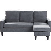 AVESTA - Driezitsbank - Donkergrijs - Polyester