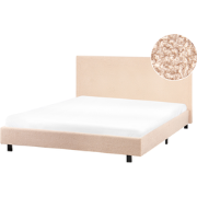 ALBI  - Tweepersoonsbed - Beige - 140 x 200 cm - Bouclé