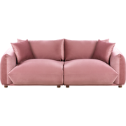 LUVOS - Driezitsbank - Roze - Fluweel