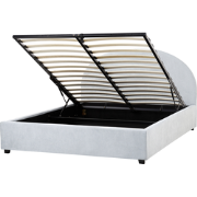 VAUCLUSE - Bed met opbergruimte - Lichtblauw - 160 x 200 cm - Stof