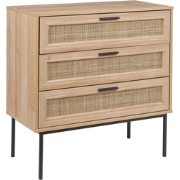 PASCO  - Dressoir 3-lades - Lichte houtkleur - Rotan