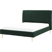 MARVILLE  - Tweepersoonsbed - Smaragdgroen - 160 x 200 cm - Fluweel