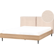 LIMANTON  - Bed - Beige - 180 x 200 cm - Bouclé