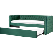 GASSIN - Onderschuifbed - Smaragdgroen - 90 x 200 cm - Fluweel