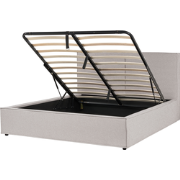 MOISSAC - Bed - Lichtgrijs - 160 x 200 cm - Polyester