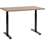 DESTINAS - Verstelbaar bureau - Donkerbruin/Zwart - 120 x 72 cm - MDF