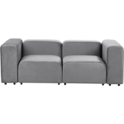 FALSTERBO - Modulaire tweezitsbank - Grijs - Fluweel