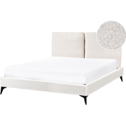 MELLE  - Tweepersoonsbed - Gebroken wit - 140 x 200 cm - Bouclé