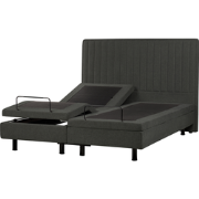 DUKE II - Bed verstelbaar - Donkergrijs - 160 x 200 cm - Polyester
