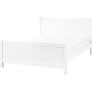 CHAMPAGNAT - Tweepersoonsbed - Wit - 140 x 200 cm - Rubberhout