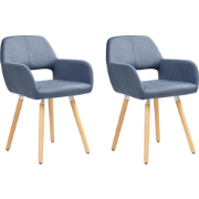 CHICAGO - Eetkamerstoel - Marineblauw - Polyester