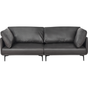 REVSNES - Driezitsbank - Zwart - Veganistisch eco-leer