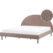 MARGUT - Bed - Taupe - 180 x 200 cm - Bouclé
