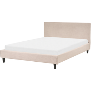 FITOU  - Tweepersoonsbed - Zandbeige - 140 x 200 cm - Polyester
