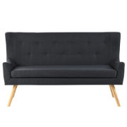 SKIBBY  - Tweezitsbank - Zwart - Polyester