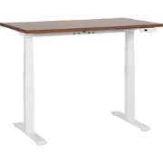 DESTINES - Elektrisch verstelbaar bureau - Donkerbruin/Wit - MDF