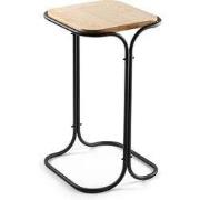 Bijzettafel met rechthoekig metalen blad H52 cm - ELI