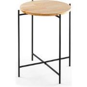 Bijzettafel met rond metalen blad H56 cm - JAMIE